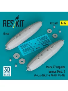   Reskit - Mark 77 napalm bombs Mod.2 (2pcs) (A-4, A-26K, F-4, AV-8B, F/A-18) (3D Printed)