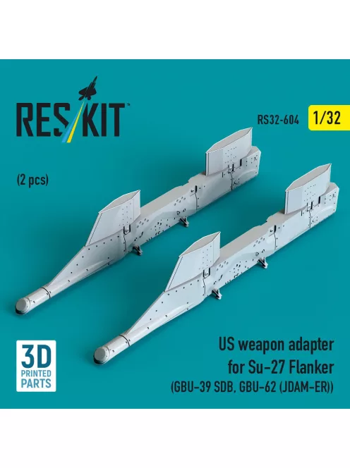 Reskit - US weapon adapter for Su-27 Flanker (2 pcs) (GBU-39 SDB, GBU-62 (JDAM-ER)) (3D Printed)