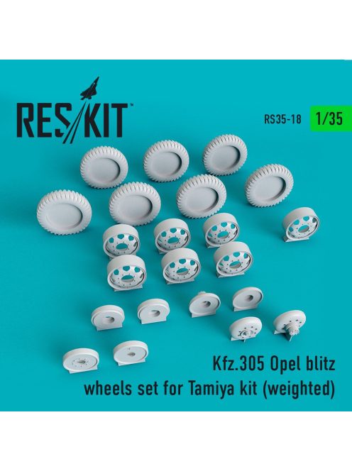 Reskit - Kfz.305 Opel blitz wheels set for Tamiya Kit (weighted) (1/35)