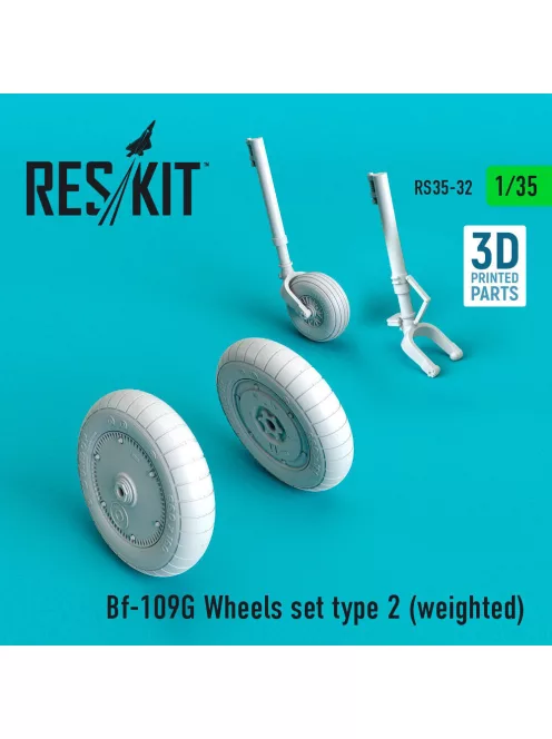 Reskit - Bf-109G Wheels set type 2 (weighted)