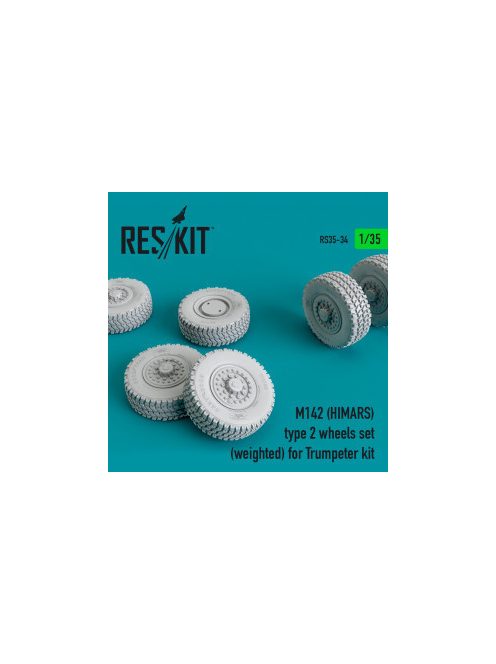 Reskit - M142 (HIMARS) type 2 wheels set (weighted) for Trumpeter kit (1/35)