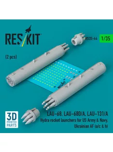   Reskit - LAU-68 LAU-68D/A LAU-131/A Hydra rocket launchers for US Army & Navy Ukrainian AF (a/c & h) (2pcs) (3D Printed)