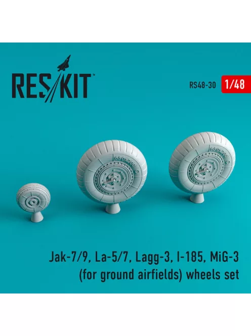 Reskit - Jak-7/9, La-5/7, Lagg-3, I-185, MiG-3 wheels set for ground airfields