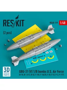   Reskit - GBU-31 (V) 1/B bombs U.S. Air Force (2 pcs) (A-10 B-1 B-2 B-52 F-15E F-16C/D F-35 F-22 P-3 F-117) (3D Printed)