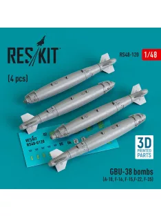   Reskit - GBU-38 bombs (4 pcs) (A-10 F-16 F-15,F-22 F-35) (3D Printed)