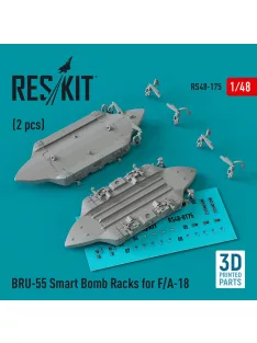   Reskit - BRU-55 Smart Bomb Racks for F/A-18 (2 pcs) (3D Printed)