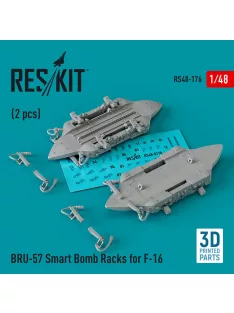   Reskit - BRU-57 Smart Bomb Racks for F-16 (2 pcs) (3D Printed)