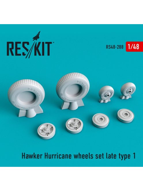 Reskit - Hawker Hurricane wheels set late type 1 (weighted) (1/48)
