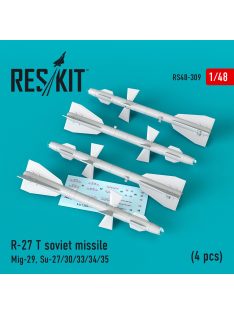   Reskit - R-27T soviet missiles (4 pcs) (MiG-29, Su-27/30/33/34/35) (1/48)