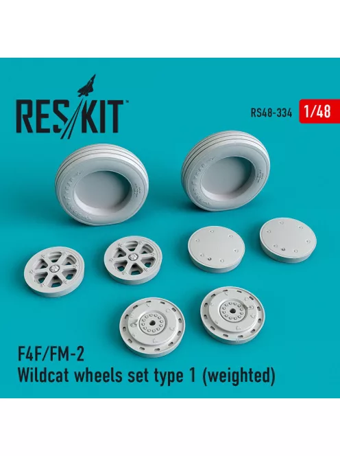 Reskit - F4F/FM-2 Wildcat wheels set type 1 (weighted)