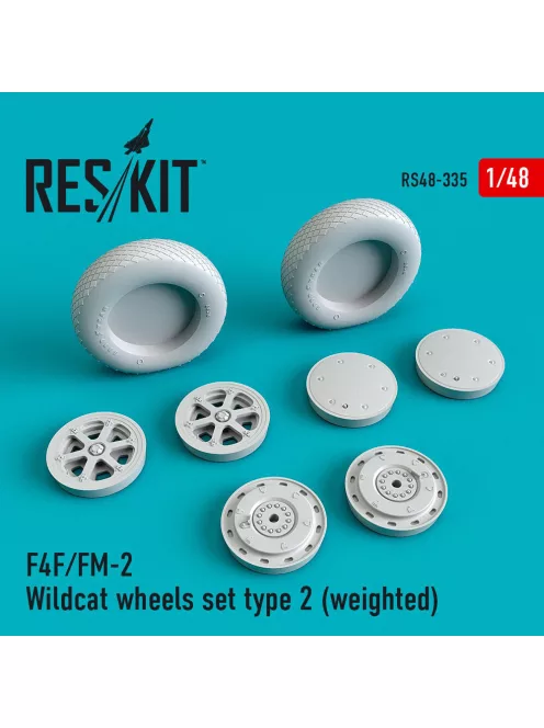 Reskit - F4F/FM-2 Wildcat wheels set type 2 (weighted)