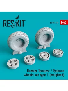 Reskit - Hawker Tempest/Typhoon wheels set type 1 (weighted)
