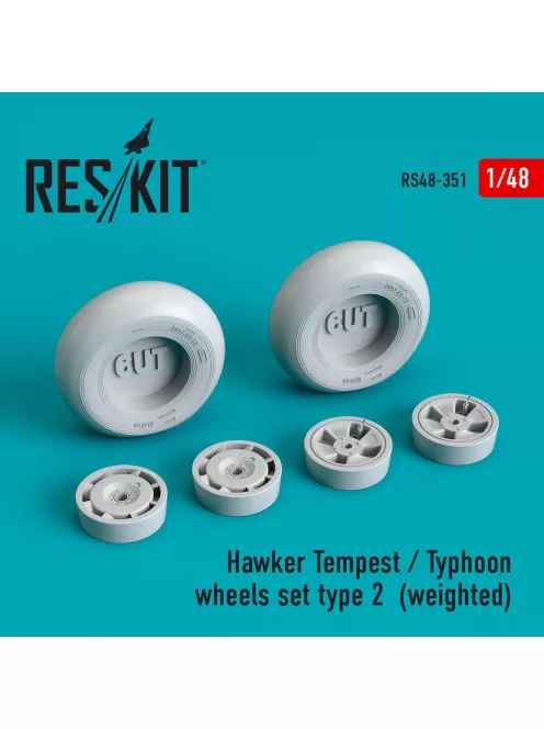 Reskit - Hawker Tempest/Typhoon wheels set type 2 (weighted)
