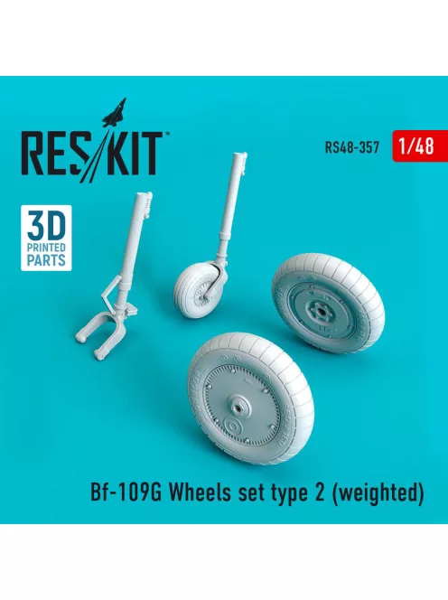Reskit - Bf-109G wheels set type 2 (weighted)