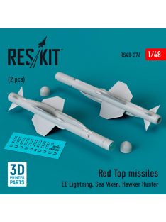   Reskit - Red Top missiles (2pcs) (EE Lightning, Sea Vixen, Hawker Hunter) (3D Printed) (1/48)