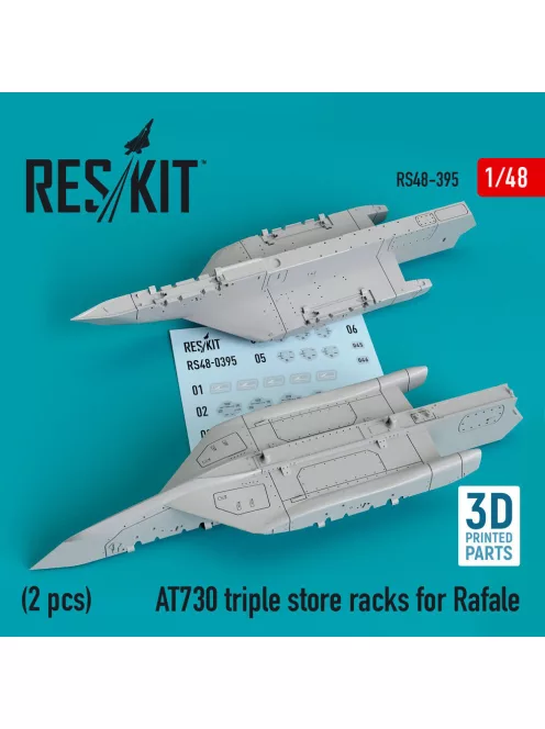 Reskit - AT730 triple store racks for Rafale (2 pcs) (3D Printed)