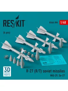   Reskit - R-27 (R/T) missiles (4 pcs) (MiG-29, Su-27) (3D Printed) (1/48)