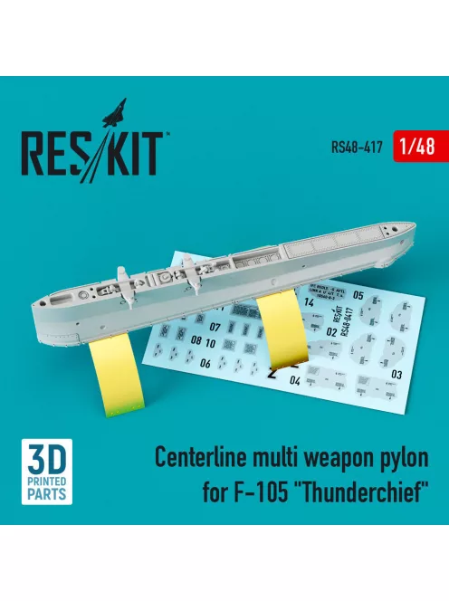 Reskit - Centerline multi weapon pylon for F-105 Thunderchief (3D Printed)