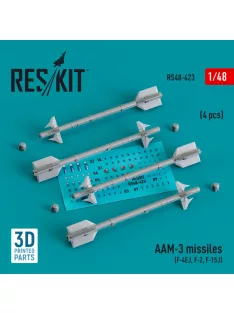   Reskit - AAM-3 missiles (4 pcs) (F-4EJ, F-2, F-15J) (3D Printed) (1/48)