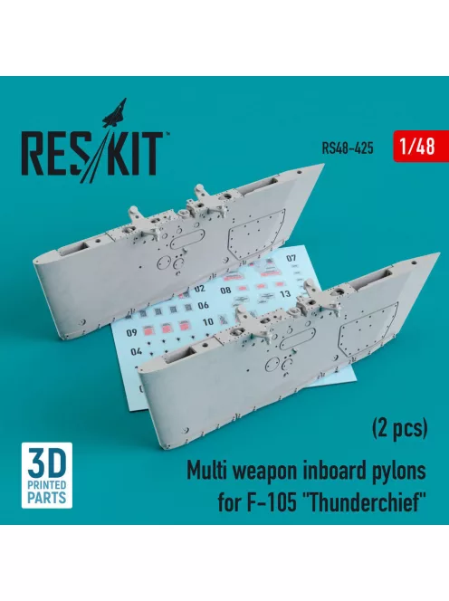 Reskit - Multi weapon inboard pylons for F-105 Thunderchief (2 pcs) (3D Printed)