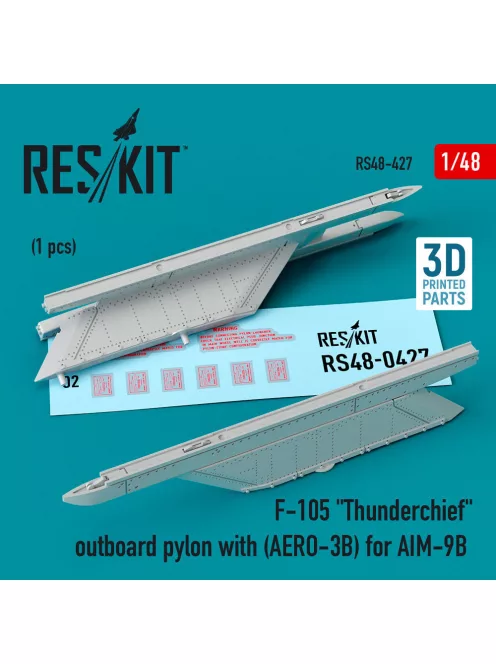 Reskit - F-105 Thunderchief outboard pylon (AERO-3B) for AIM-9B (3D Printed)