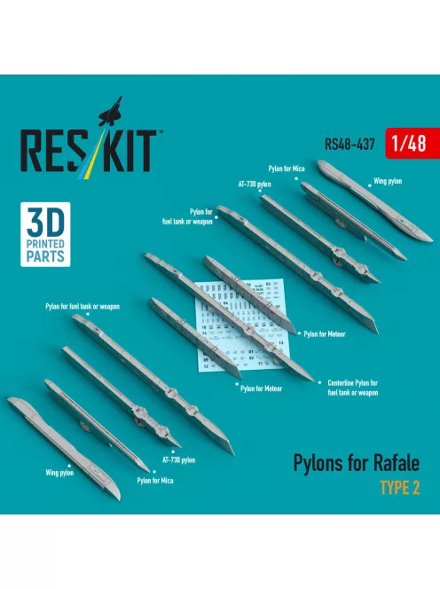 Reskit - Pylons for Rafale type 2 (3D Printed)