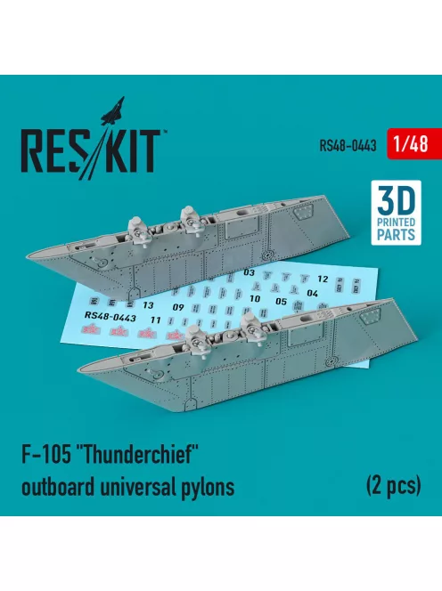 Reskit - F-105 Thunderchief outboard universal pylons (2 pcs) (3D Printed)