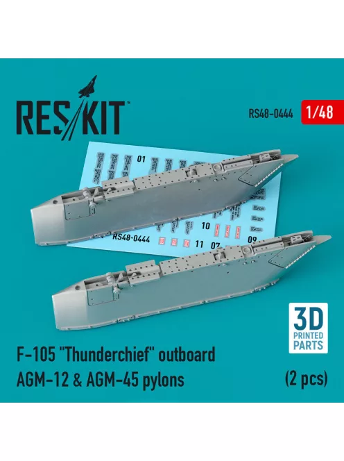 Reskit - F-105 Thunderchief outboard AGM-12 & AGM-45 pylons (2 pcs) (3D Printed)