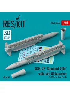   Reskit - AGM-78 Standard ARM with LAU-80 launcher (2 pcs) (F-105,F-4,A-6,EA-6B) (3D Printed)