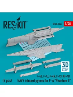   Reskit - NAVY inboard pylons for F-4 Phantom II (2 pcs) (F-4B, F-4J, F-4N, F-4S, RF-4B) (3D Printed)