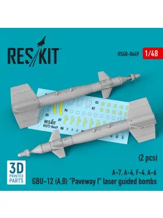   Reskit - GBU-12 (A,B) Paveway I laser guided bombs (2 pcs) (A-7, A-4, F-4, A-6) (3D Printed)