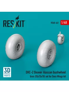   Reskit - DHC-2 Beaver Alascan bushwheel tires (35x15x10) set for Dora Wings kit (3D Printed)