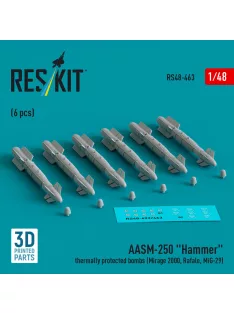   Reskit - AASM-250 Hammer thermally protected bombs (6 pcs) (Mirage 2000, Rafale, MiG-29) (3D Printed)