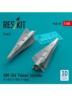   Reskit - AIM-26A Falcon missiles (2 pcs) (F-101B F-102A F-106A) (3D Printed)