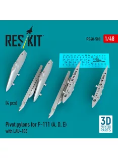   Reskit - Pivot pylons for F-111 (A, D, E) with LAU-105 (4 pcs) (3D Printed)