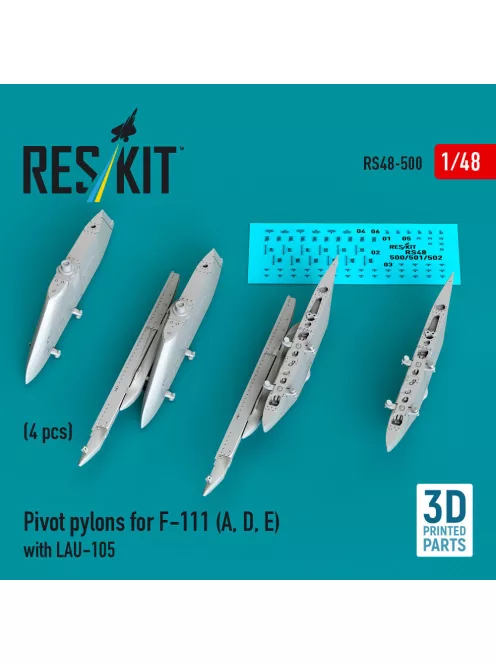 Reskit - Pivot pylons for F-111 (A, D, E) with LAU-105 (4 pcs) (3D Printed)