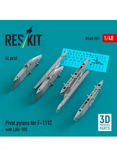   Reskit - Pivot pylons for F-111C with LAU-105 (4 pcs) (3D Printed)