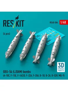   Reskit - GBU-54 (LJDAM) bombs (4 pcs) (A-10C, F-15E, F-16C/D, F-22A, F-35A, B-1B, B-2A, B-52H, MQ-9) (3D Printed)