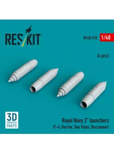   Reskit - Royal Navy 2 launchers (4 pcs) (F-4, Harrier, Sea Vixen, Buccaneer) (3D Printed)