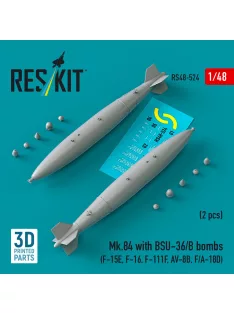   Reskit - Mk.84 with BSU-36/B bombs (2 pcs) (F-15E F-16 F-111F AV-8B F/A-18D) (3D Printed)