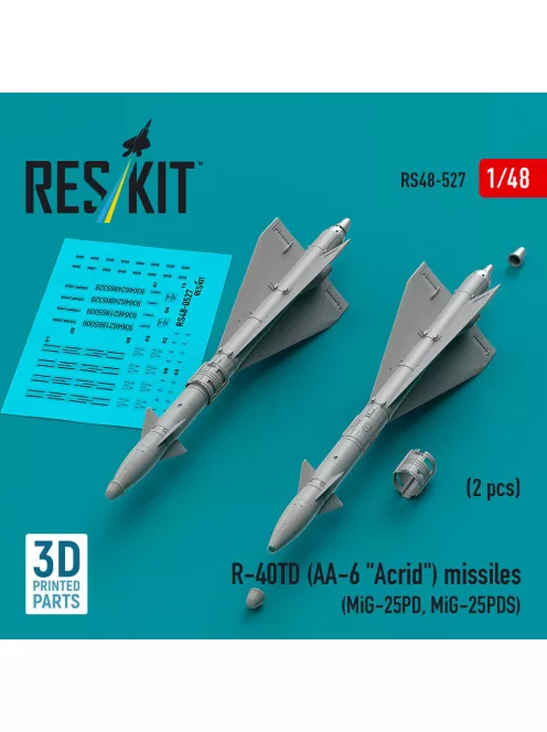 Reskit - R-40TD (AA-6 Acrid) missiles (2 pcs) (MiG-25PD MiG-25PDS) (3D printed)