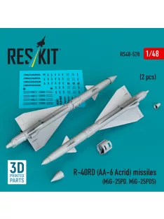   Reskit - R-40RD (AA-6 Acrid) missiles (2 pcs) (MiG-25PD MiG-25PDS) (3D printed)