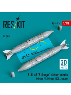   Reskit - BLG-66 Belouga cluster bombs (2 pcs) (Mirage F.1 Mirage 2000 Jaguar) (3D Printed)
