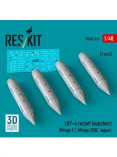   Reskit - LRF-4 rocket launchers (4 pcs) (Mirage F.1, Mirage 2000, Jaguar) (3D Printed)