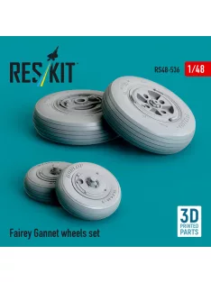 Reskit - Fairey Gannet wheels set (3D Printed)