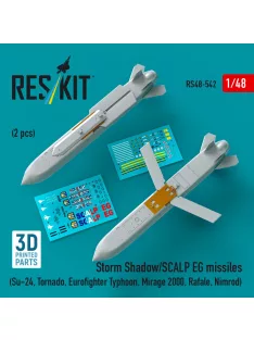   Reskit - Storm Shadow/SCALP EG missiles (2 pcs) (Su-24 Tornado Eurofighter Typhoon Mirage 2000 Rafale Nimrod) (3D Printed)