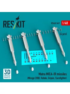   Reskit - Matra MICA-IR missiles (4 pcs) (Mirage 2000 Rafale Gripen Eurofighter) (3D Printed)