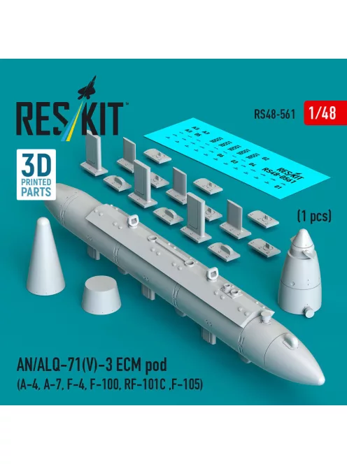 Reskit - AN/ALQ-71(V)-3 ECM pod (A-4, A-7, F-4, F-100, RF-101C, F-105) (1pcs) (3D Printed)