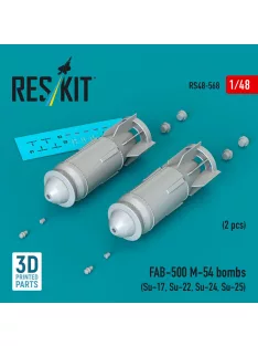   Reskit - FAB-500 M-54 bombs (2 pcs) (Su-17, Su-22, Su-24, Su-25) (3D Printed)