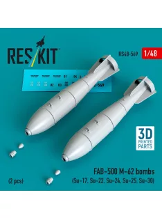   Reskit - FAB-500 M-62 bombs (2 pcs) (Su-17, Su-22, Su-24, Su-25, Su-30) (3D Printed)